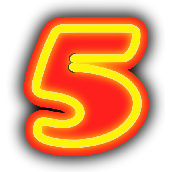 SVG Neon Numerals-5
