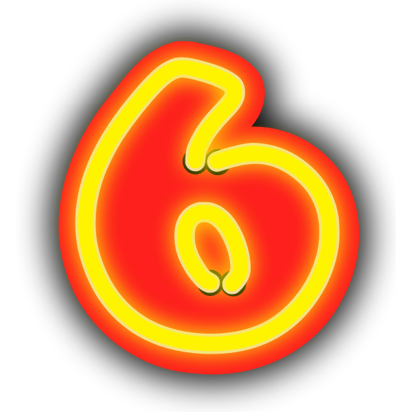SVG Neon Numerals-6