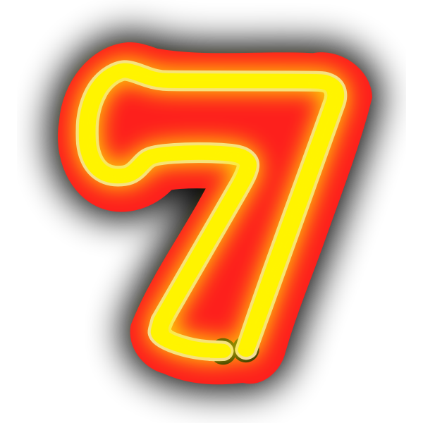 SVG Neon Numerals-7