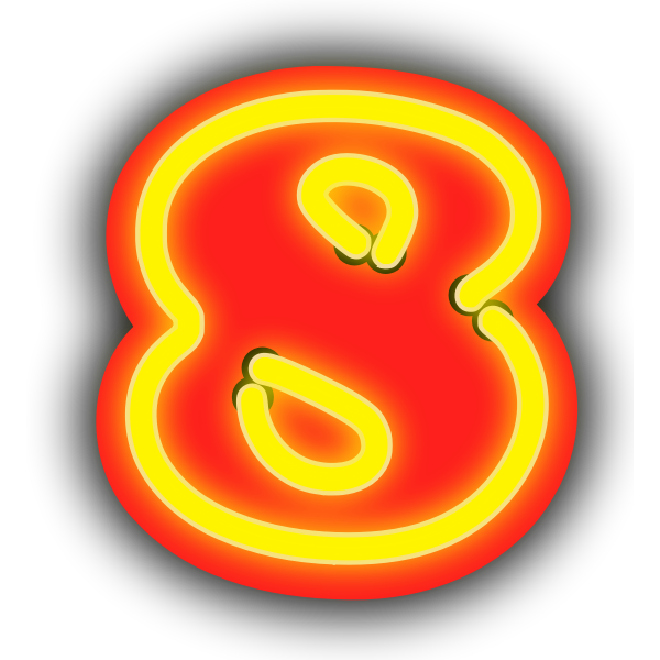 SVG Neon Numerals-8