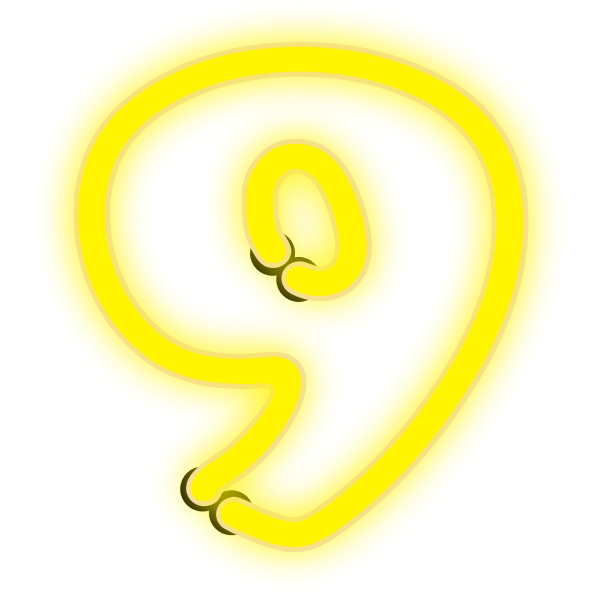 SVG Neon Numerals-9