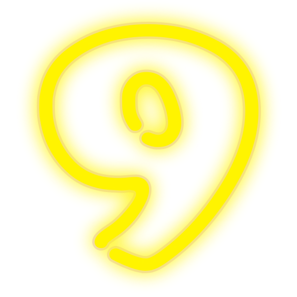 SVG Neon Numerals-9