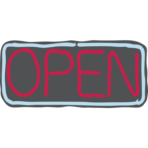 SVG Neon open sign vector image