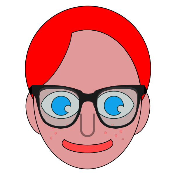 SVG Nerd with glasses