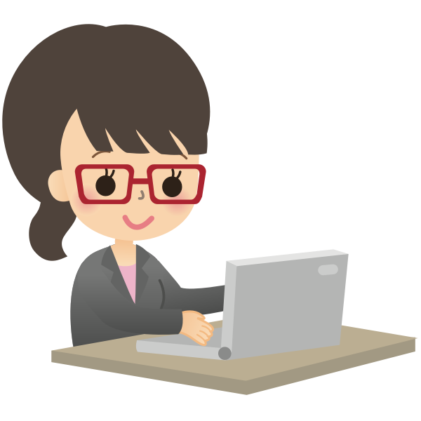 SVG Nerdy girl with laptop
