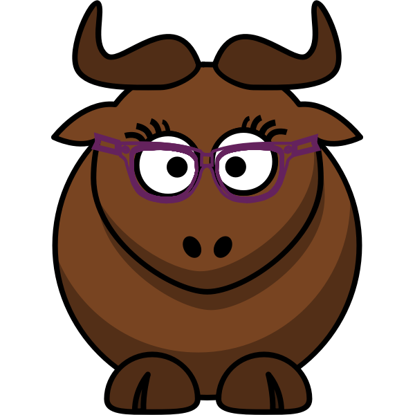 SVG Nerdy gnu