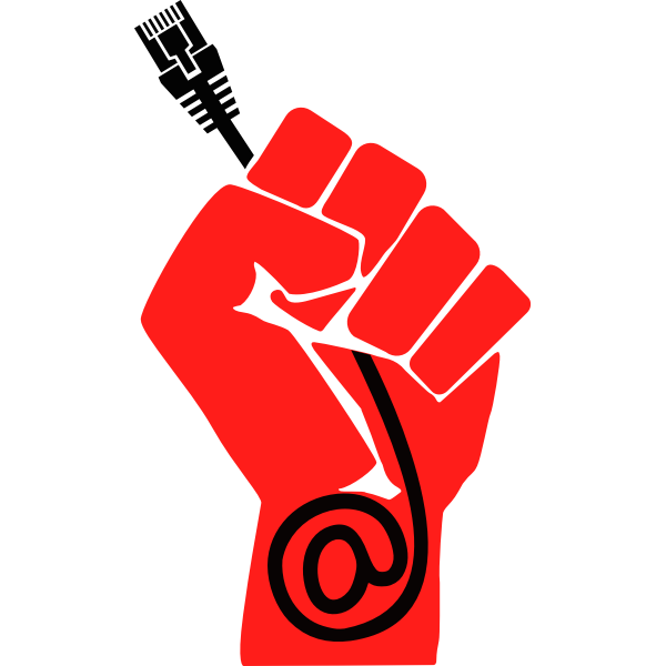 SVG Net neutrality fist