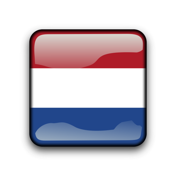 SVG Netherlands vector flag button