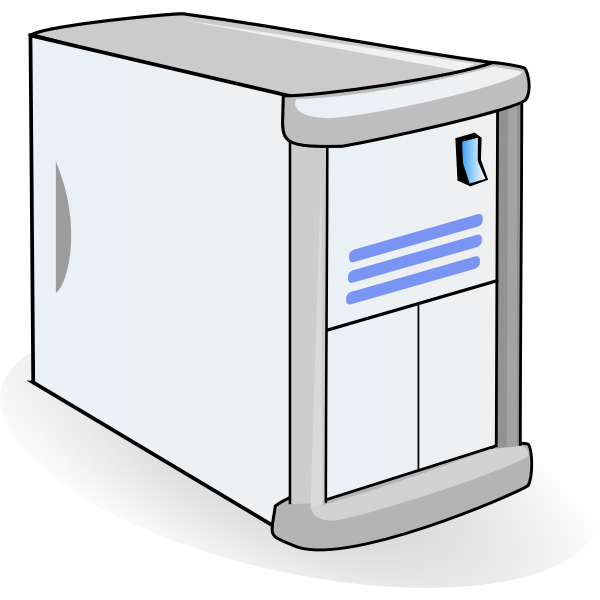SVG Network server with shadow vector image