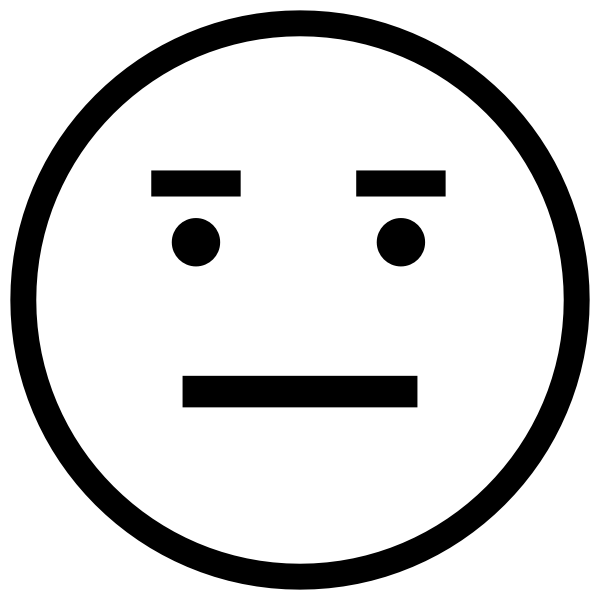 SVG Neutral smiley