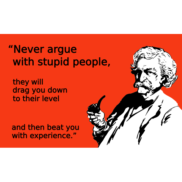 SVG Never argue with stupid people