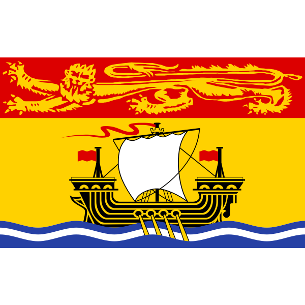 SVG New Brunswick flag vector drawing