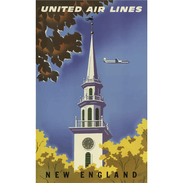 SVG New England postcard
