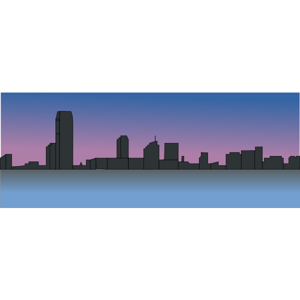 SVG New Jersey skyline vector drawing