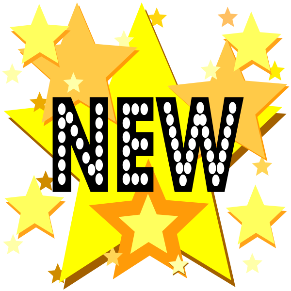 SVG New on stars sign vector image