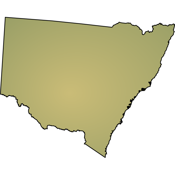 SVG New South Wales border map vector graphics