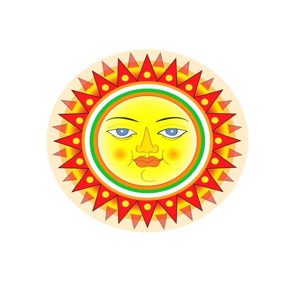 SVG New Year sun