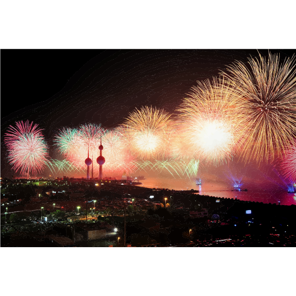 SVG New Years Fireworks