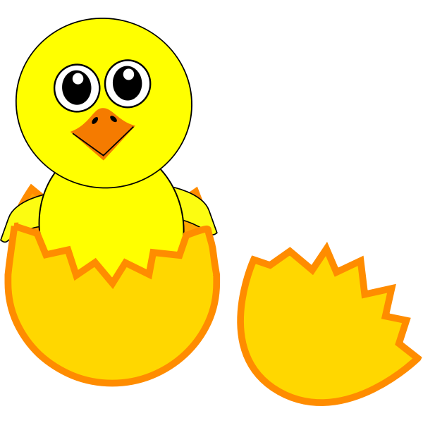 SVG Newborn chick vector image