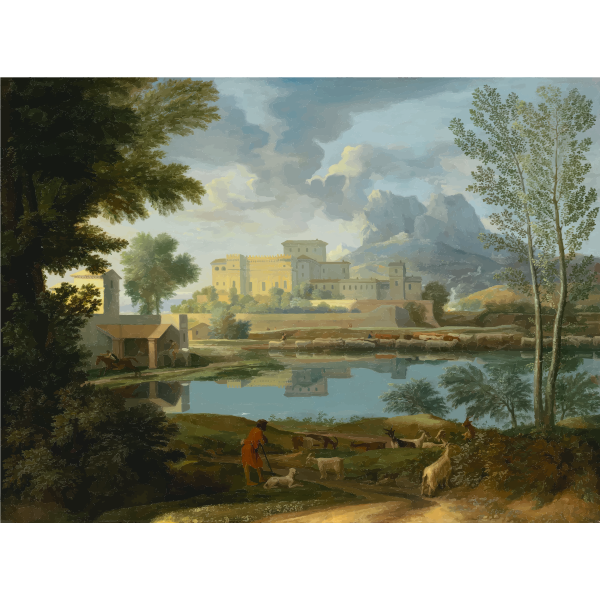 SVG Nicolas Poussin Landscape With A Calm