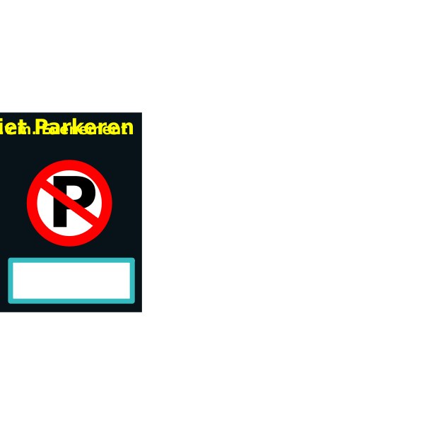 SVG Niet Parkeren blanco