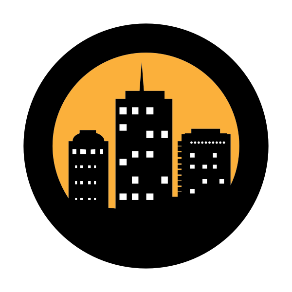 SVG Night in the city silhouette