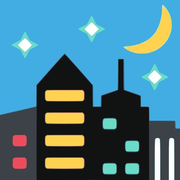 SVG Night landscape
