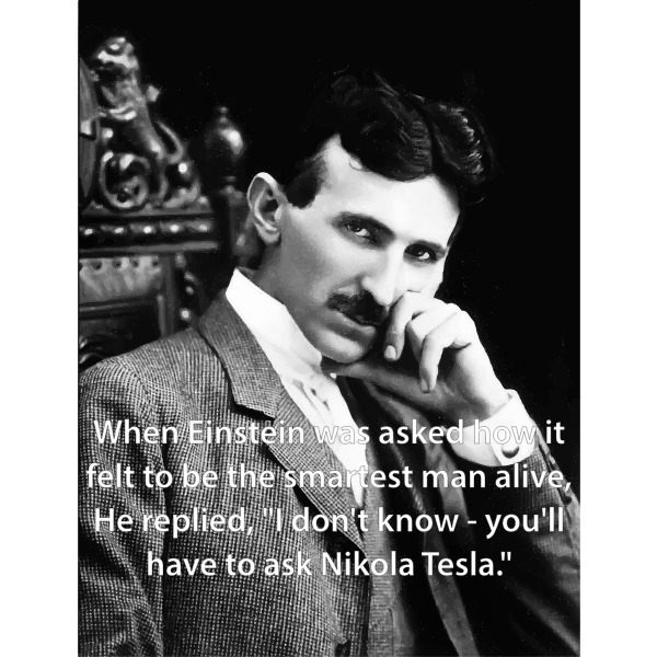 SVG Nikola Tesla quote