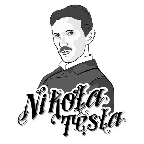 SVG Nikola Tesla039s portrait
