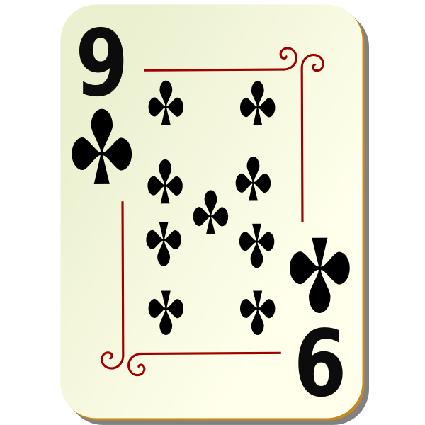 SVG Nine of clubs vector image