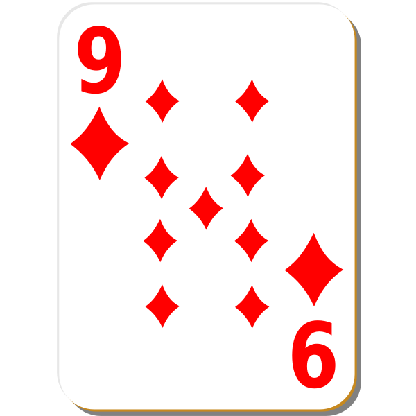 SVG Nine of diamonds vector graphics