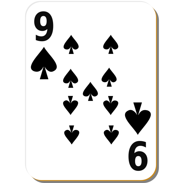 SVG Nine of spades playing card vector graphics