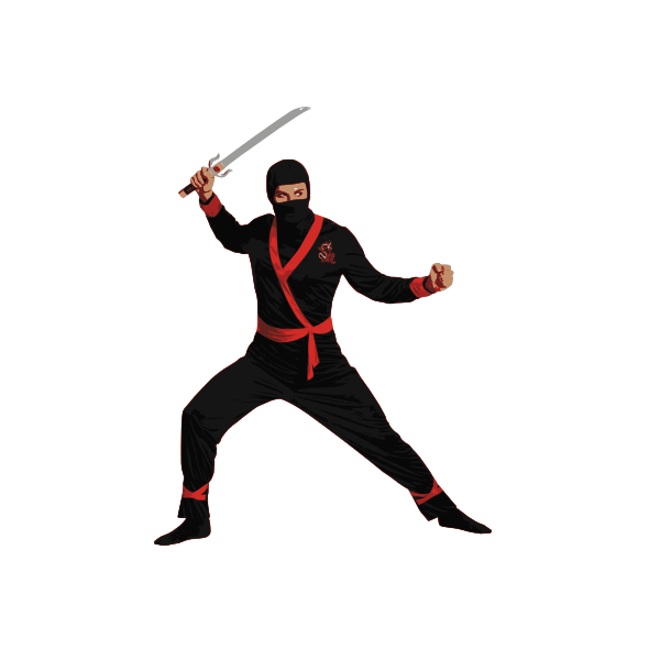 SVG Ninja agent with sword
