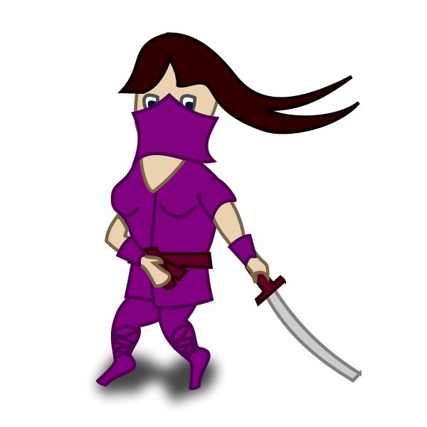 SVG Ninja comic character vector image