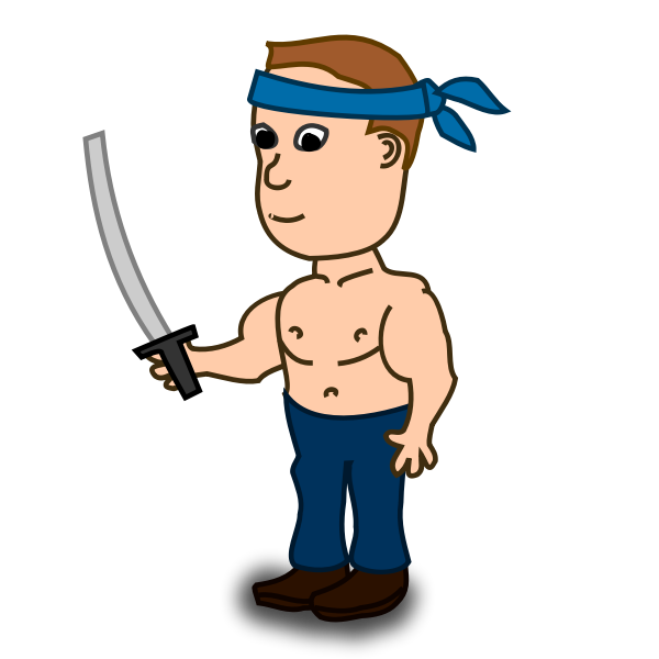 SVG Ninja comic character vector image