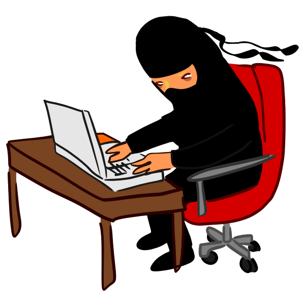 SVG Ninja hacking computer