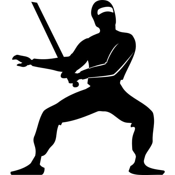 SVG Ninja with sword vector image
