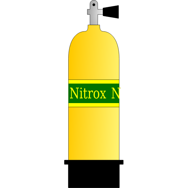 SVG Nitrox scuba tank