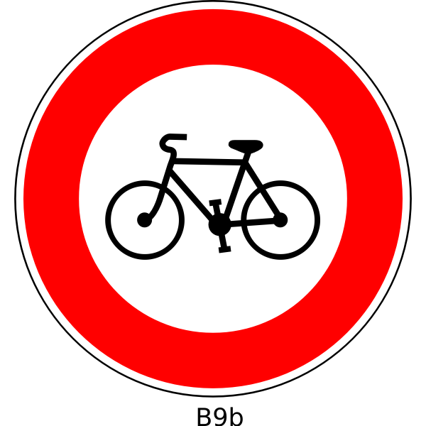 SVG No bicycles road sign vector image