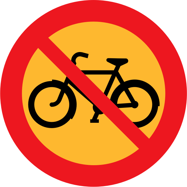 SVG No bicycles traffic sign vector illustration