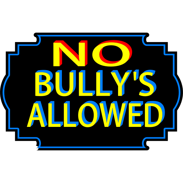 SVG No bullies allowed vector sticker
