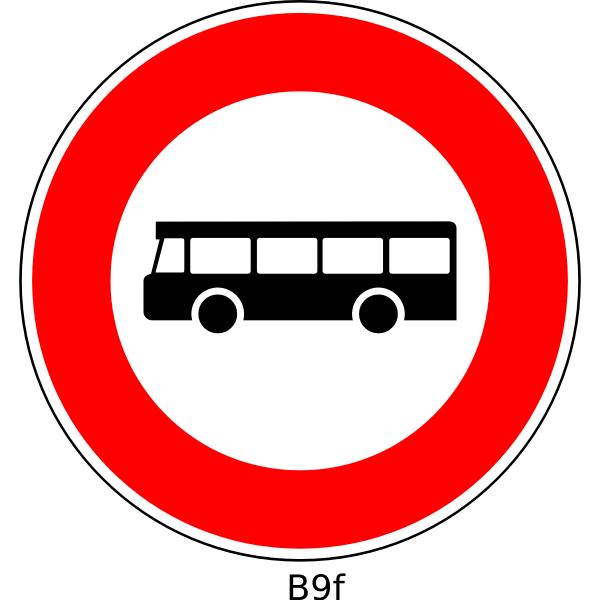 SVG No buses road sign vector image