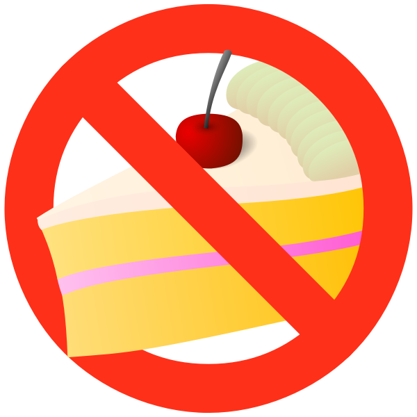 SVG No cake sign
