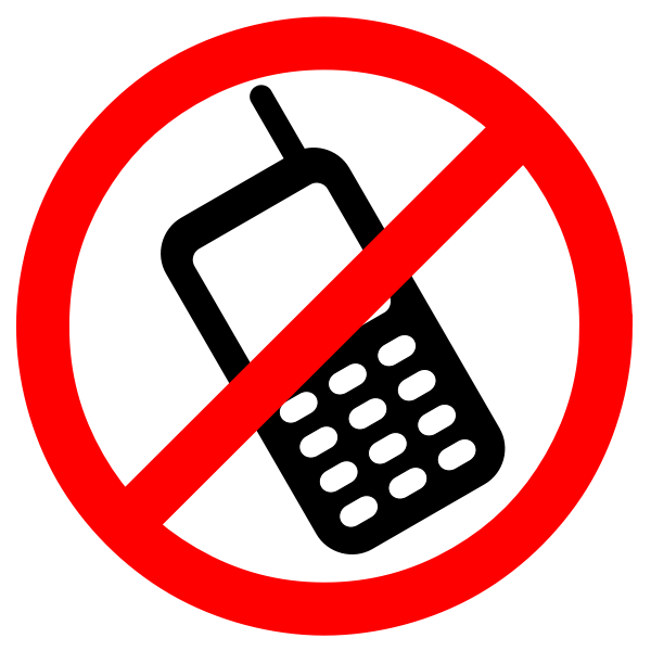 SVG No cell phones allowed vector icon
