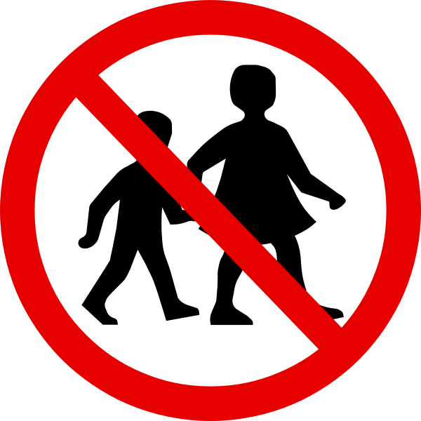 SVG No children sign