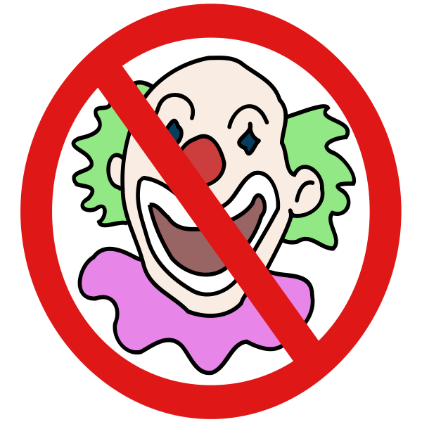 SVG No Clowns symbol