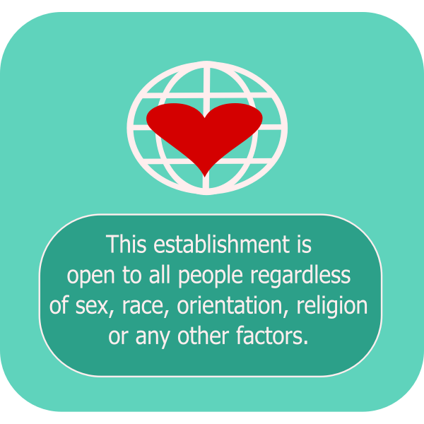 SVG No discrimination poster