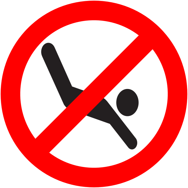 SVG No Diving