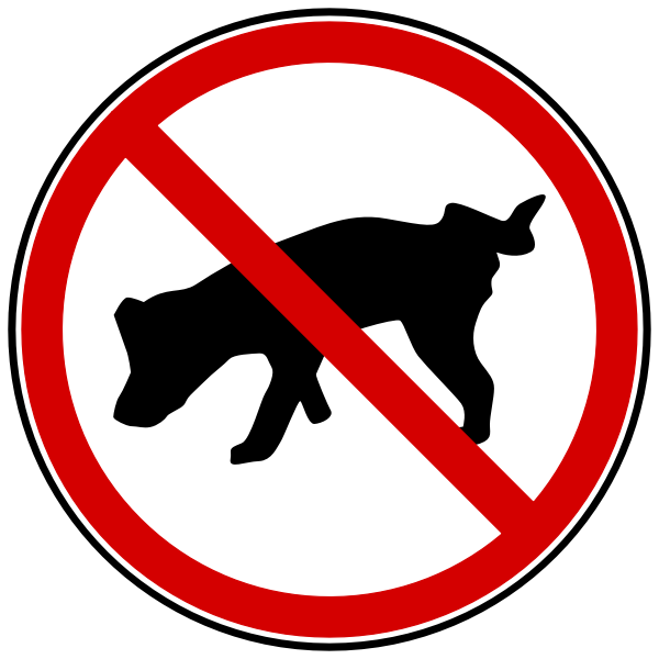 SVG No dog peeing warning sign vector image