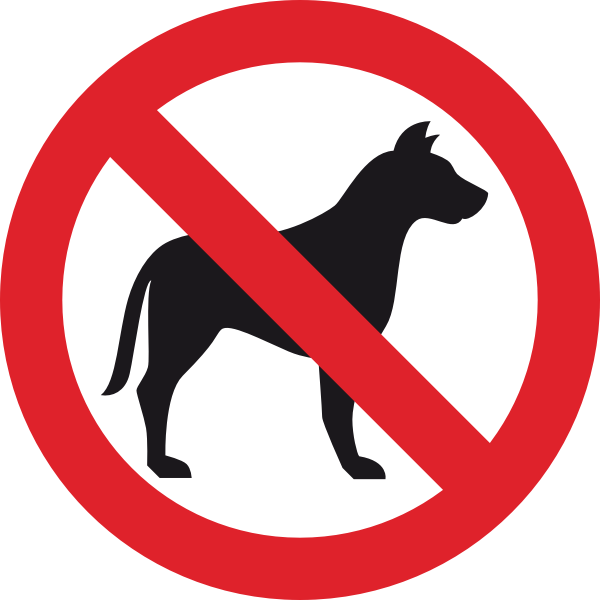 SVG No dog sign